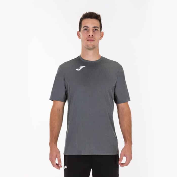 CAMISETA COMBI GRIS MELANGE OSCURO M/C